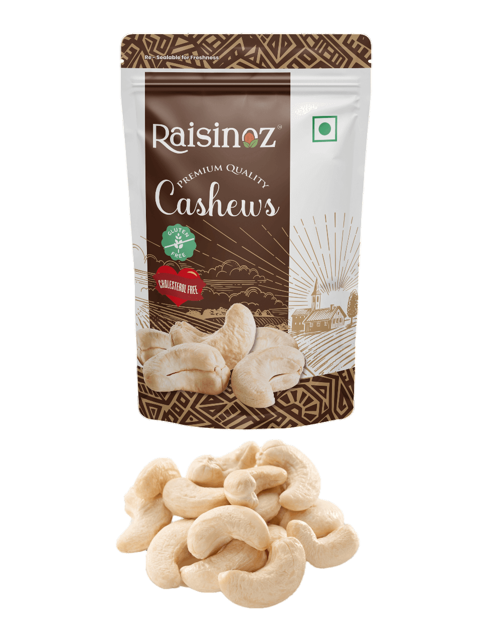 Raisinoz 100% Natural Premium Whole Cashews 500 g (W320) Value Pack | Whole Cashew | Premium Kaju